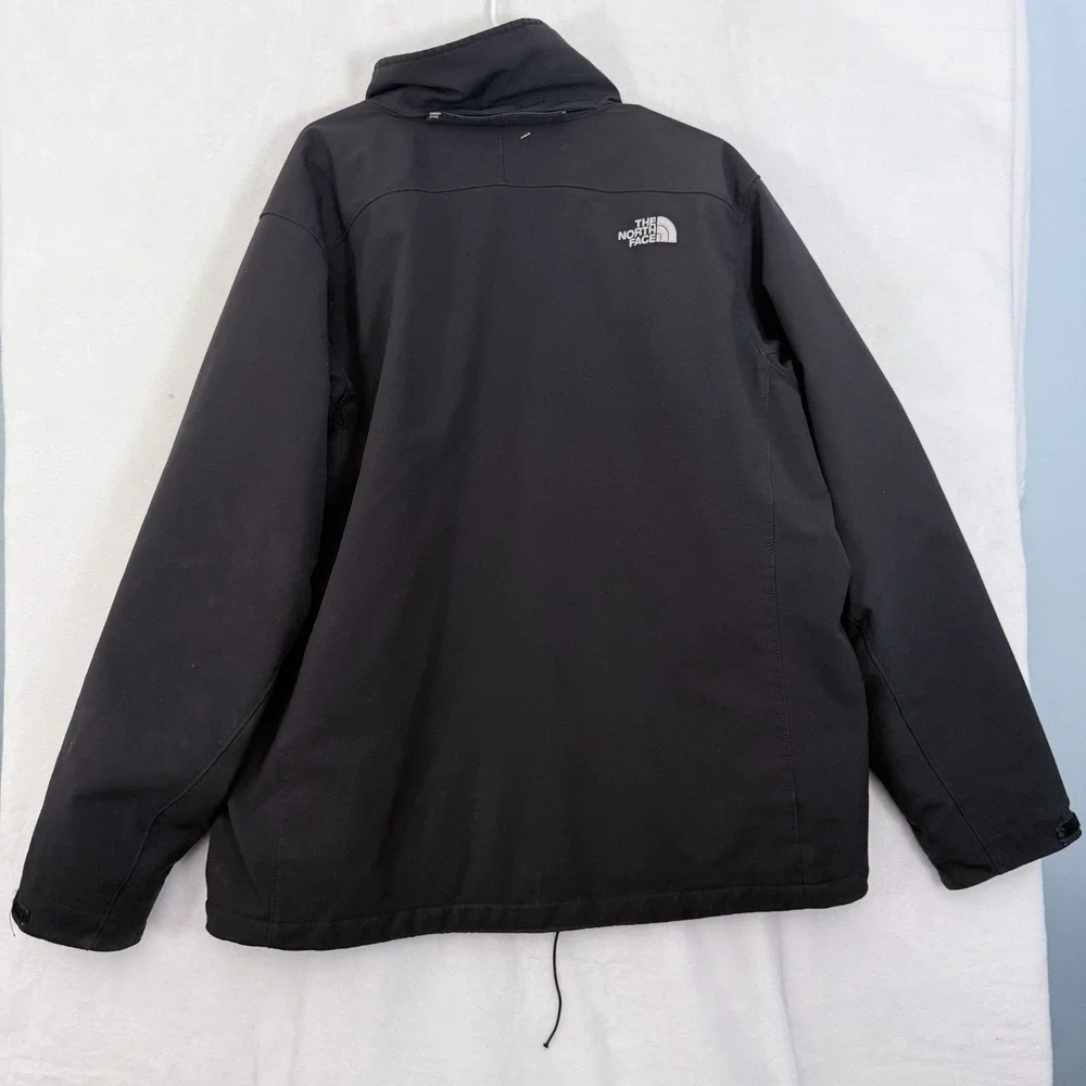 The North Face Jacket Mens XL Black Apex Softshell Quilted Line Windbreaker